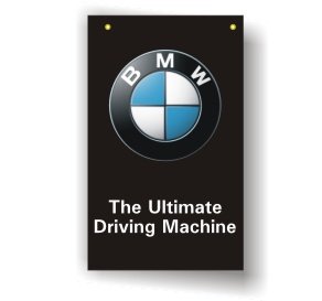 BMW 3D BLACK SHOW ROOM BANNER FLAG