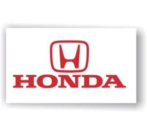 Honda cars white Banner Flag