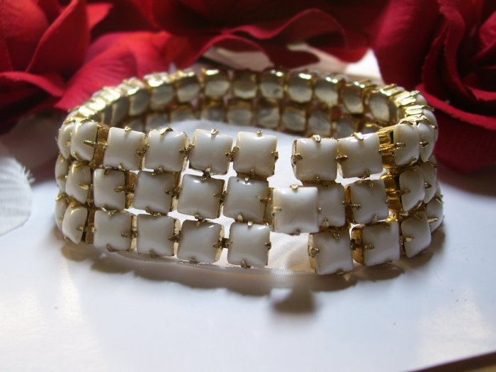 Weiss Milk Glass Bracelet