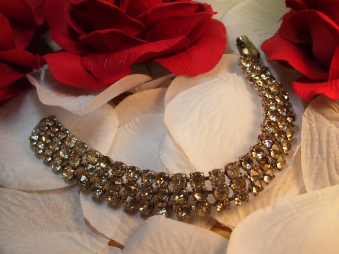 Sterling Vintage Rhinestone Bracelet