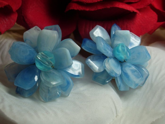 Hobe Vintage Ice Blue Earrings