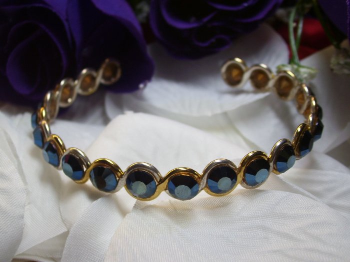 Open Back Rhinestone Cuff Bracelet