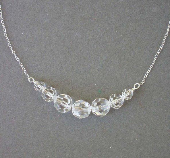 Swarovski Crystal and Fine Sterling Chain Necklace