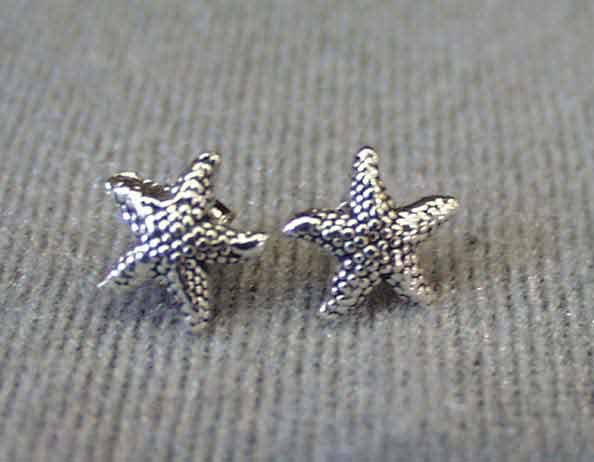 Sterling Silver Starfish Post Stud Earrings