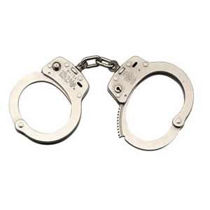 SMITH & WESSON # 104 High Security Chain-Linked Nickel Handcuffs