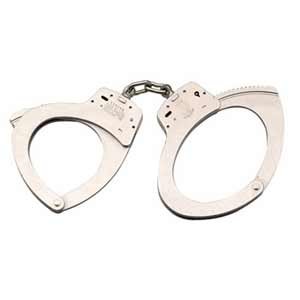 SMITH & WESSON #110 Special Security Chain-Linked Nickel Handcuff