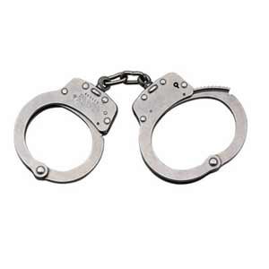 SMITH & WESSON # Model 103P Stainless Steel Chain-Linked Handcuffs w/Push Pin