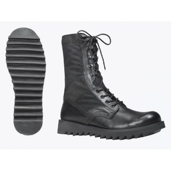 SANKO BLACK RIPPLE SOLE JUNGLE BOOTS 5050