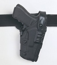 Safariland: Model 6070 Raptor, Level III Retention Mid-Ride SLS Duty Holster, Hood Guard