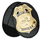 Boston Leather Oval Full Swivel Clip On Badge Holder with VELCRO® Closure