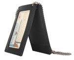Boston Leather Badge Holder for Neck, Pocket and Belt