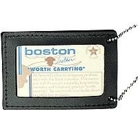 Boston Leather 3" x 4" Neck Chain Double ID Holder