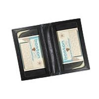 Boston Leather Double Window Identification Case