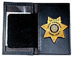 Boston Leather Model 110 Book Style Badge Case with Oversized ID Window