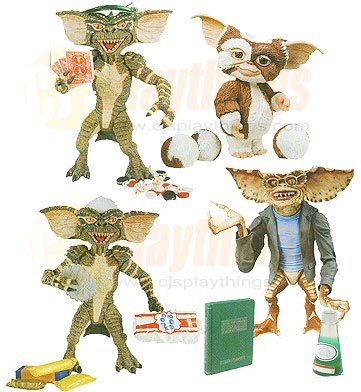 NECA GREMLINS set of 4 Gizmo Brain Poker Player Stripe PRE-ORDER