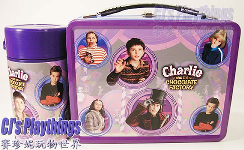 NECA Charlie & The Chocolate Factory Style 2 Tin Lunchbox w/ thermos