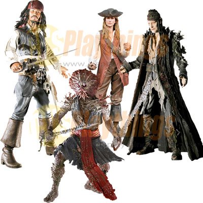 PIRATES OF CARIBBEAN Dead Man's Chest series 2 Set Jack Bootstrap Bill Elizabeth Swann Palifico