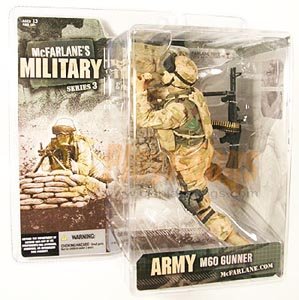 Mcfarlane Military series 3 Army M60 Machine Gunner Caucasian White