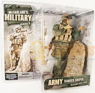 Mcfarlane Military series 3 Army Ranger Sniper Caucasian White