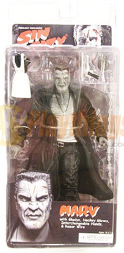 NECA Frank Miller's SIN CITY series 2 Black/White Marv w/ Coat