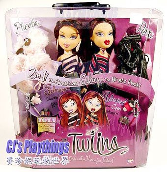 Bratz Twinz Twins Phoebe & Roxxi Doll 2 dolls in 1