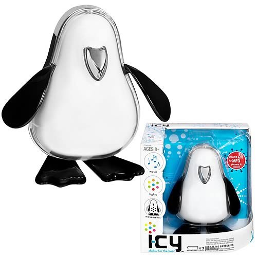 I-CY White Electronic Musical Robot Penguin for IPOD/MP3/NANO
