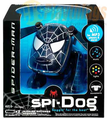 Spi-Dog SpiDog Revision Black Spider-Man MP3/CD/IPOD NANO I-DOG IDOG Spiderman