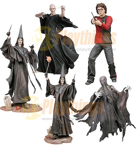 NECA Harry Potter Series 1 set of 5 w/ Voldemort Dememtor Skull Face Death Eater