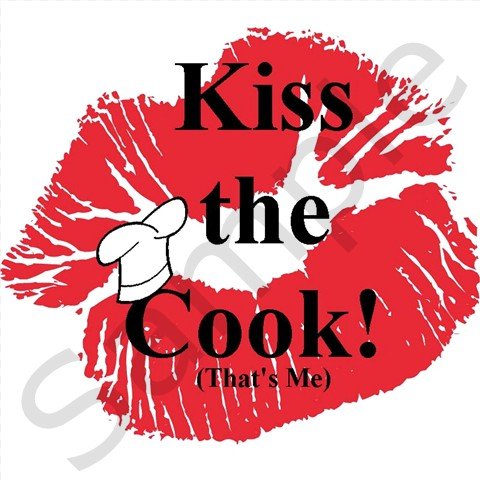 Kiss The Cook BBQ Kitchen Apron with Pockets - 13110262