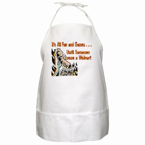 It's All Fun and Games BBQ Kitchen Apron with Pockets - 13287378