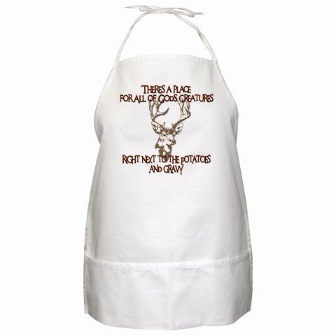 Funny Sportsman BBQ Kitchen Apron with Pockets - 13306256