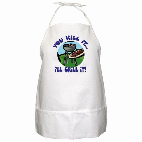 You Kill It I'll Grill It BBQ Kitchen Apron with Pockets - 13287674