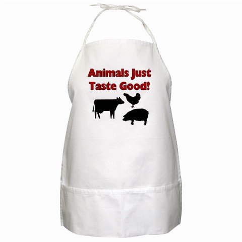 Animals Just Taste Good BBQ Kitchen Apron with Pockets - 13287679