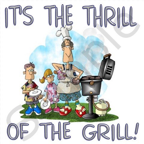 The Thrill of the Grill BBQ Kitchen Apron with Pockets -13310285