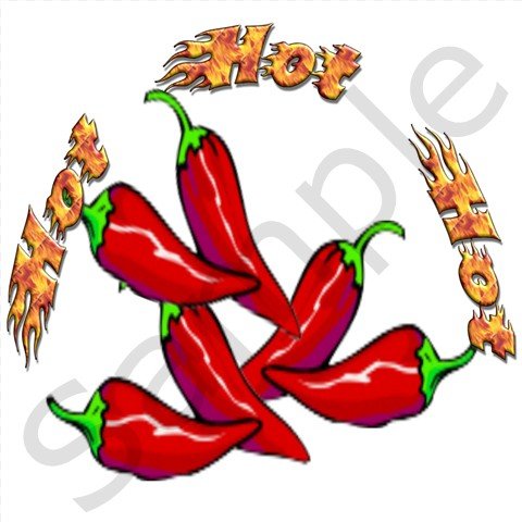 Hot Hot Hot Chili Peppers BBQ Kitchen Apron with Pockets - 13287662
