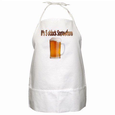 It's 5 o'clock Somewhere BBQ Kitchen Apron with Pockets - 13318767