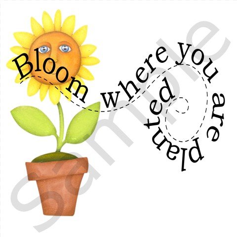 "Bloom Where You Are Planted" BBQ Kitchen Apron with Pockets - 13399330