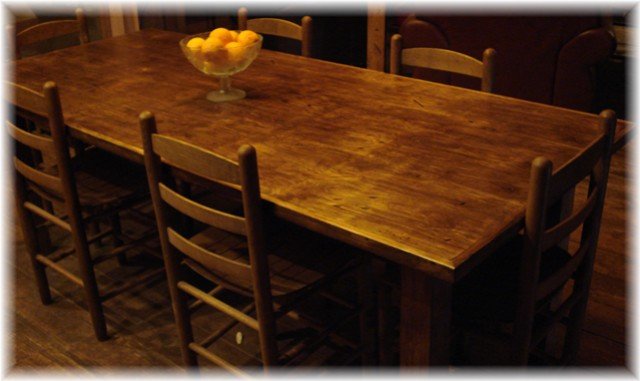 Handmade Pine Farm Table Seats 8 -- Free Shipping