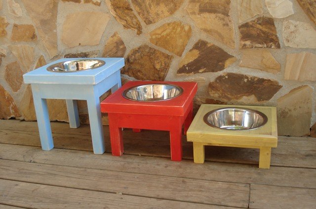 Single Elevated Dog Feeder - Bowl Included