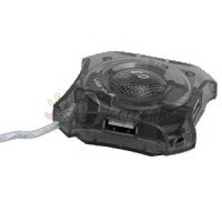 Mini 4-port USB 2.0 Hub (Dark Gray/Smoke)