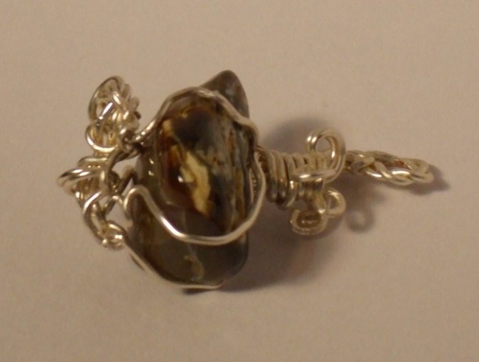 Great Brown Polished Agate Pendant