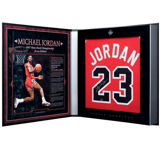 Michael Jordan Autographed Chicago Bulls 1986-87 Red Jersey - Jersey Archives Box