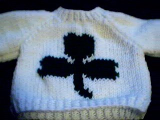 Handmade St Patrick's Day Shamrock Sweater for 18 inch American Girl Doll