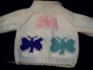 Handmade Three Butterflies Sweater for 18 inch American Girl Doll