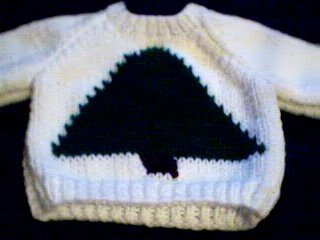 Handmade Christmas Tree Sweater for 18 inch American Girl Doll