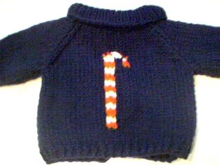 Handmade Christmas Candy Cane Sweater for 16 inch Cabbage Patch Kid Doll
