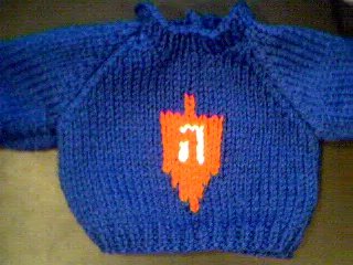 Handmade Jewish Hanukkah Dreidel Sweater for 16 inch Cabbage Patch Kid Doll