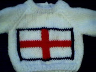 Handmade United Kingdom St. George's Flag Sweater for 16 inch Cabbage Patch Kid Sweater