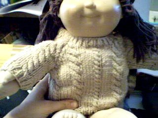 Handmade Rope Cable Twist Sweater for 15 inch Bitty Baby Doll