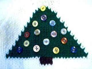 Handmade Christmas Tree Sweater for 15 inch Bitty Baby Doll